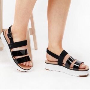 Ugg Braelynn patent platform sandals